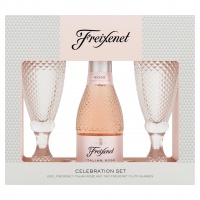 Freixenet Ros Prosecco + Flute Glasses Gift Set, 20cl